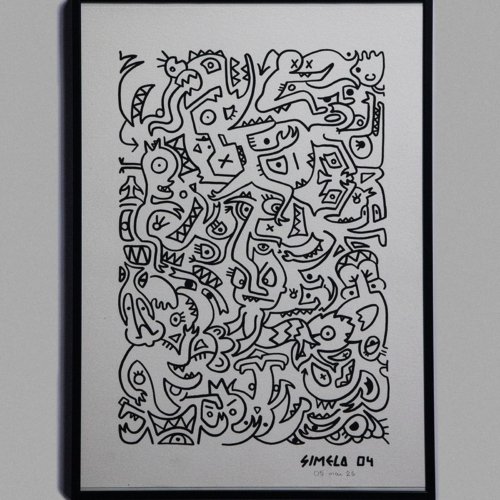 Tableau N4 Oeuvre Orignale Doodle Art N°4