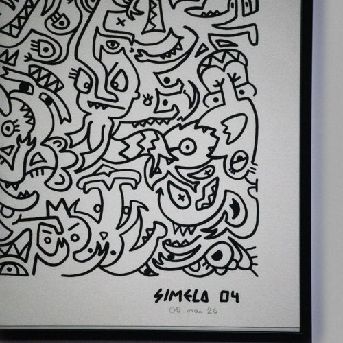 Tableau N4 sign Oeuvre Orignale Doodle Art N°4