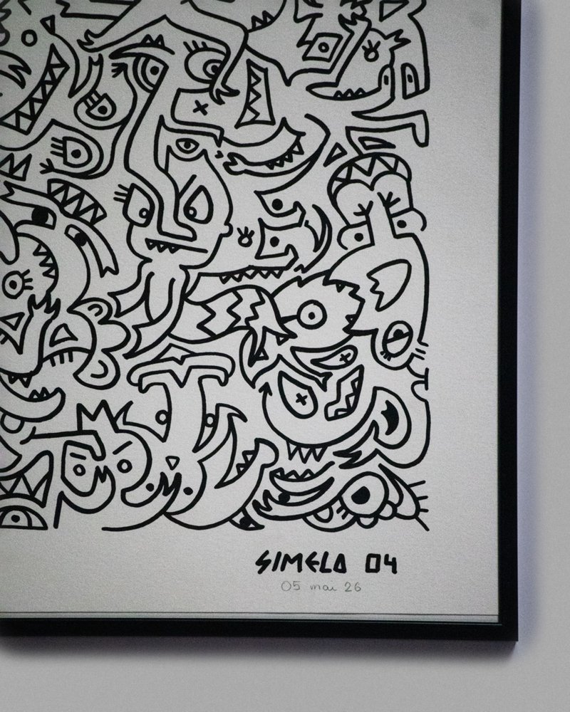 Tableau N4 sign Oeuvre Orignale Doodle Art N°4