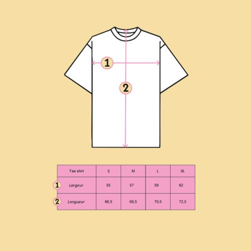 T-shirt Unisexe Crème+ Figurine AMOUR AMICAL