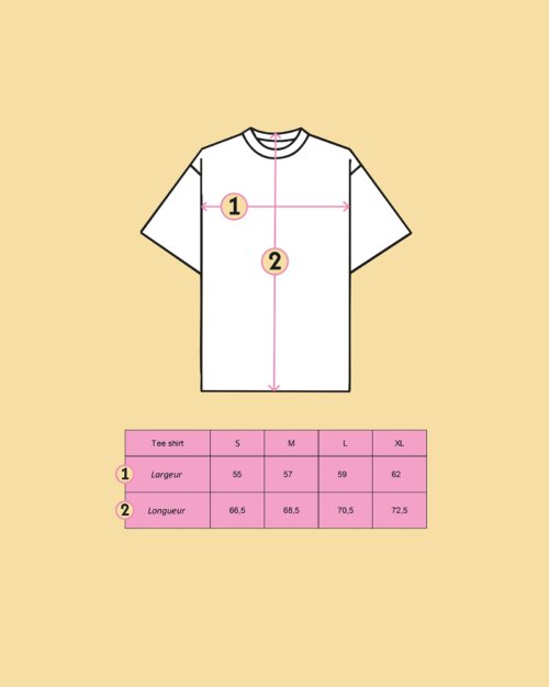 T-shirt Unisexe Crème+ Figurine AMOUR AMICAL