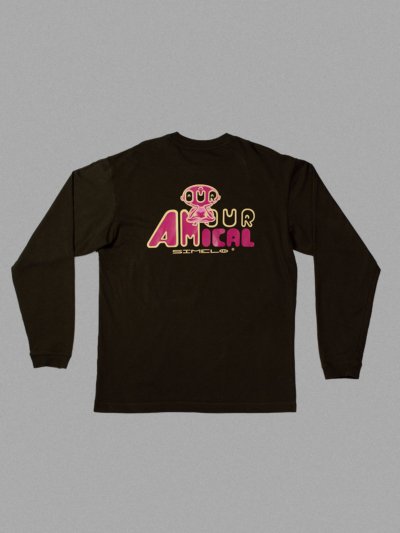 T-shirt Manches Longues Marron Unisexe AMOUR AMICAL