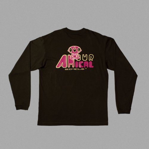 ML marron back T-shirt Manches Longues Marron Unisexe AMOUR AMICAL