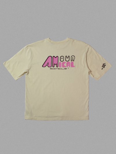 T-shirt Crème Unisexe Oversize AMOUR AMICAL