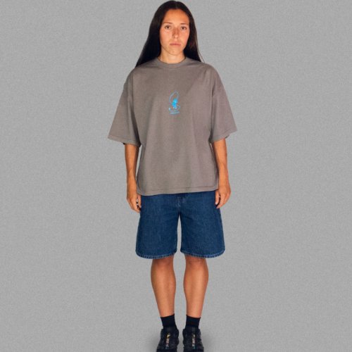 T-shirt Gris Unisexe Oversize Boxy REVE