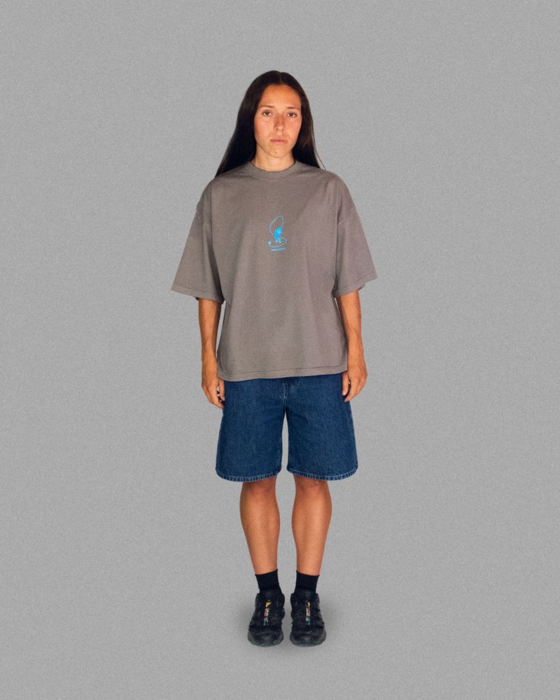 T-shirt Gris Unisexe Oversize Boxy REVE